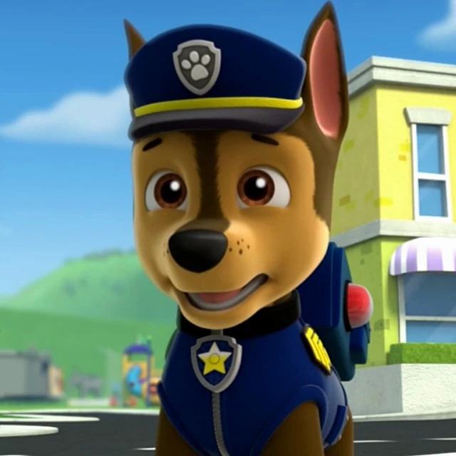 High Quality PAW Patrol: Chase Shocked/Scared(?) Blank Meme Template