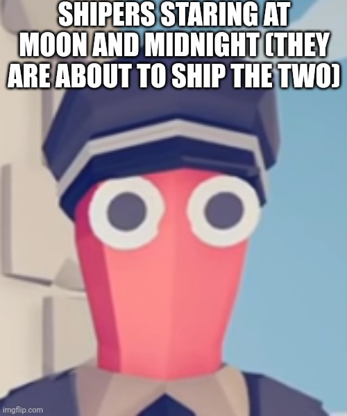 TABS Stare | SHIPERS STARING AT MOON AND MIDNIGHT (THEY ARE ABOUT TO SHIP THE TWO) | image tagged in tabs stare | made w/ Imgflip meme maker