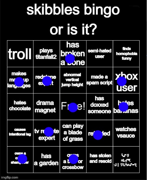 Skibbles kys bingo | image tagged in skibbles kys bingo | made w/ Imgflip meme maker