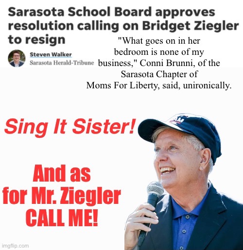 Ring Ring Lindsey Calling | image tagged in double talking three ways,conservative hypocrisy | made w/ Imgflip meme maker