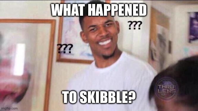 People keep talking abt him | WHAT HAPPENED; TO SKIBBLE? | image tagged in black guy confused | made w/ Imgflip meme maker