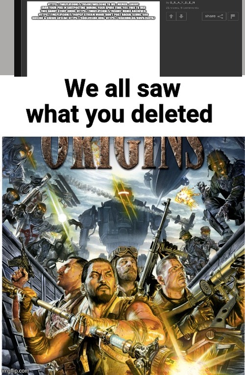 We all saw what you deleted | image tagged in we all saw what you deleted | made w/ Imgflip meme maker