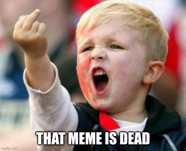THAT MEME IS DEAD | image tagged in fuck you kid | made w/ Imgflip meme maker