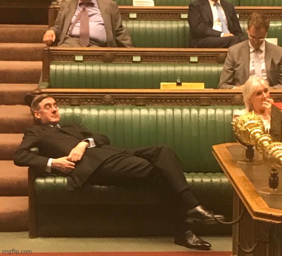 image tagged in jacob rees mogg lying down | made w/ Imgflip meme maker