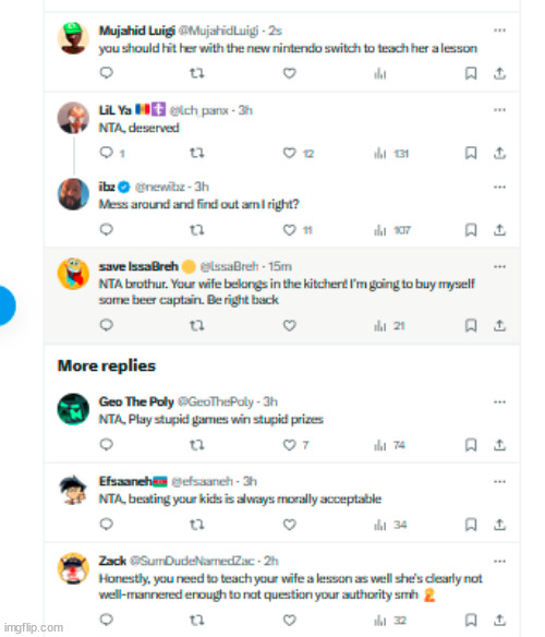 replies to the tweet pictured in my last post | made w/ Imgflip meme maker