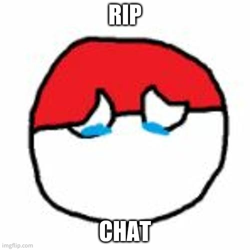 we had a good run, chat. | RIP; CHAT | image tagged in sad polandball | made w/ Imgflip meme maker