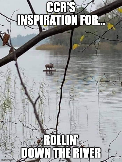 CCR'S INSPIRATION FOR... ROLLIN' DOWN THE RIVER | image tagged in durl earl | made w/ Imgflip meme maker