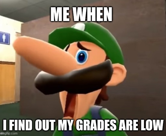 0 iq | ME WHEN; I FIND OUT MY GRADES ARE LOW | image tagged in 0 iq | made w/ Imgflip meme maker