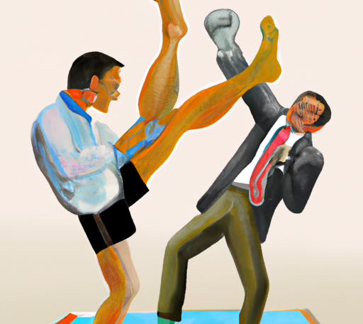 man kicking man Blank Meme Template