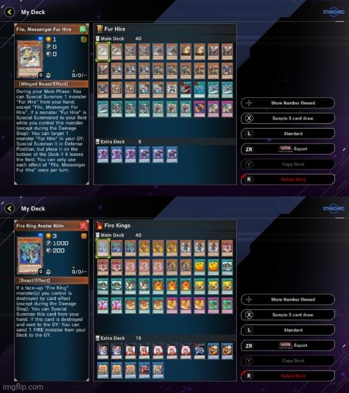 My newest Yu-Gi-Oh! Master Duel decks | image tagged in yugioh,master duel,gaming,nintendo switch,screenshot,anime | made w/ Imgflip meme maker