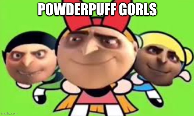 Powderpuff gorls | POWDERPUFF GORLS | image tagged in funny,memes,gru meme,powderpuffgorls | made w/ Imgflip meme maker