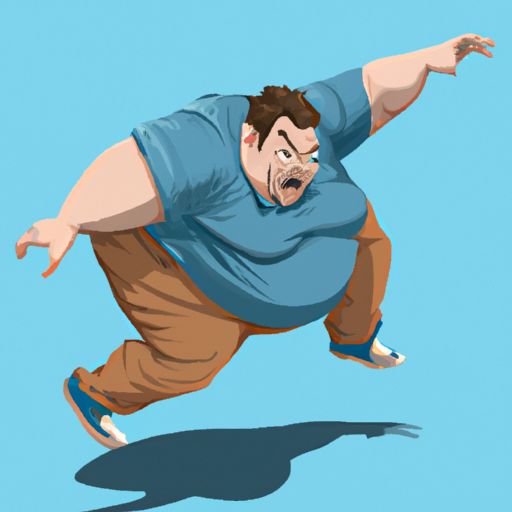 High Quality big fat man doing a backflip Blank Meme Template