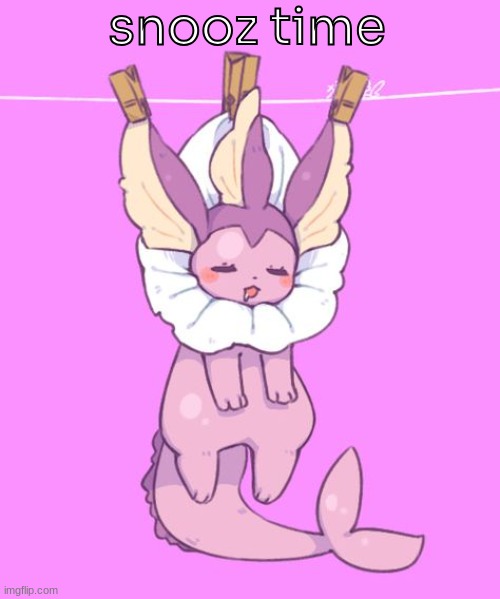 zzz | snooz time | image tagged in vaporeon,eevee,eeveelutions | made w/ Imgflip meme maker