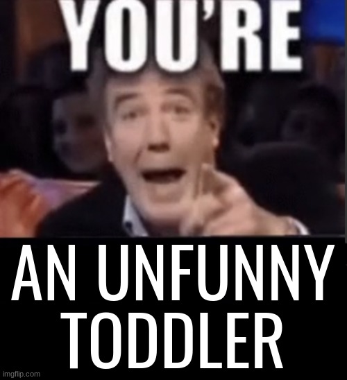 You're X (Blank) | AN UNFUNNY TODDLER | image tagged in you're x blank | made w/ Imgflip meme maker