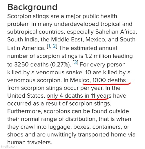 Mexico must have one extremely deadly scorpion. | made w/ Imgflip meme maker