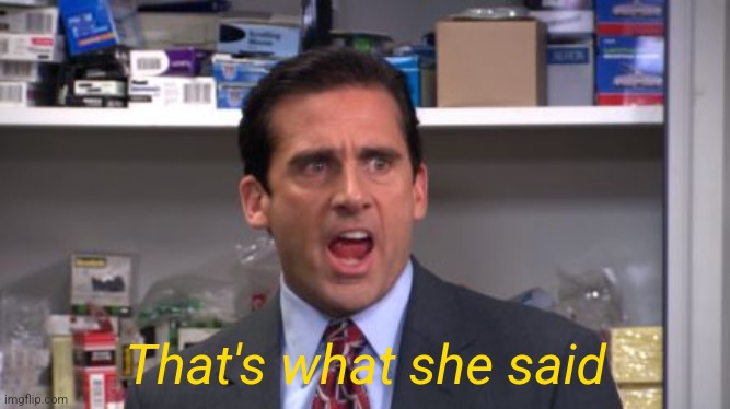 the office bankruptcy | That's what she said | image tagged in the office bankruptcy | made w/ Imgflip meme maker