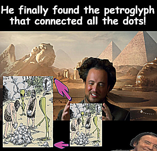 his crazy hair paid off with a new brush | image tagged in memes,middle school,ancient aliens | made w/ Imgflip meme maker