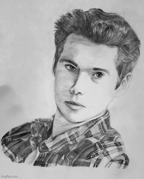 Dylan O'Brien / Stiles Stilinski drawing (Teen Wolf dude) | image tagged in drawing,art,teen wolf,werewolf,actor,teenagers | made w/ Imgflip meme maker