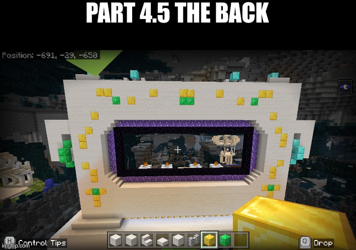 Rebuilding the ancient city part 4.5, this is the back of the portal frame | PART 4.5 THE BACK | image tagged in minecraft,ancient city,this is gonna take a while lol | made w/ Imgflip meme maker