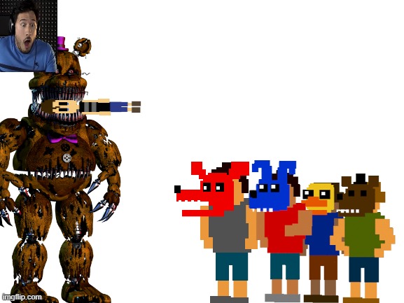 Cat=Afton part 4 (no Afton) | image tagged in blank white template | made w/ Imgflip meme maker