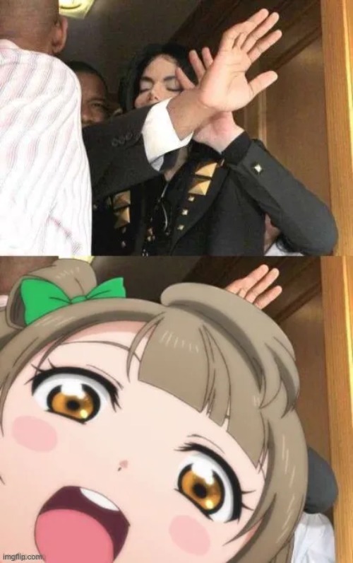 Kotori saves the day | image tagged in love live,michael jackson | made w/ Imgflip meme maker