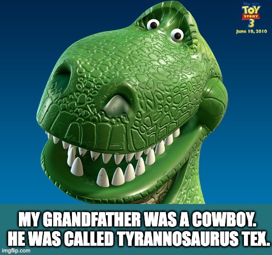 T-Rex | image tagged in bad pun | made w/ Imgflip meme maker