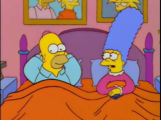 High Quality Marge Homer Bed Blank Meme Template