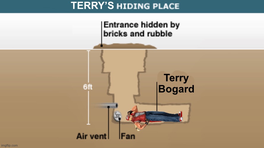 TERRY’S; Terry
Bogard | made w/ Imgflip meme maker