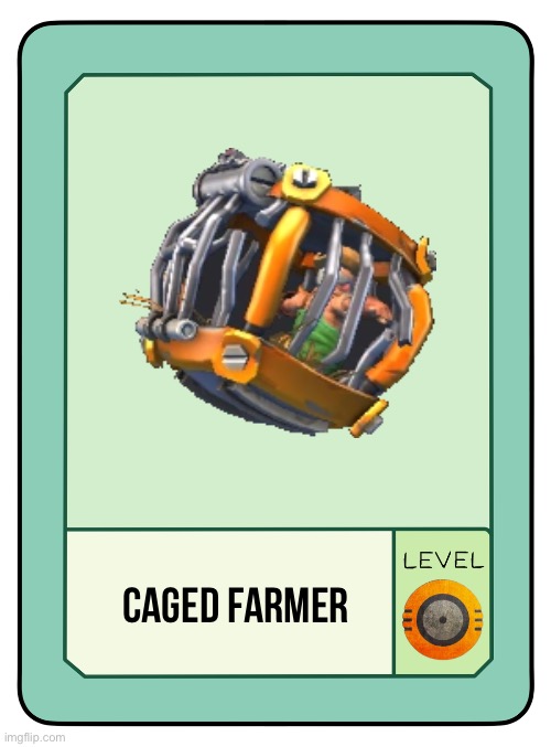 Caged Farmer Pow cards | CAGED FARMER | image tagged in oc character pow card level scrap mechanic | made w/ Imgflip meme maker