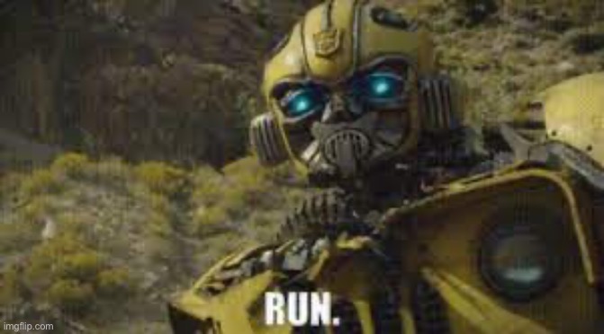 Bumblebee Run | image tagged in bumblebee run | made w/ Imgflip meme maker