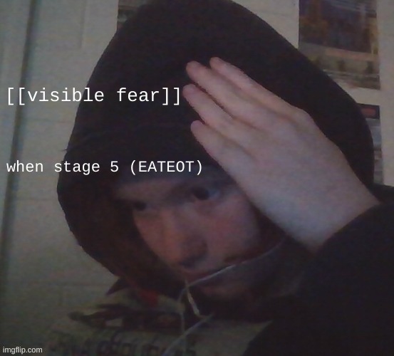 visible terror | when stage 5 (EATEOT) | image tagged in stm visible fear | made w/ Imgflip meme maker