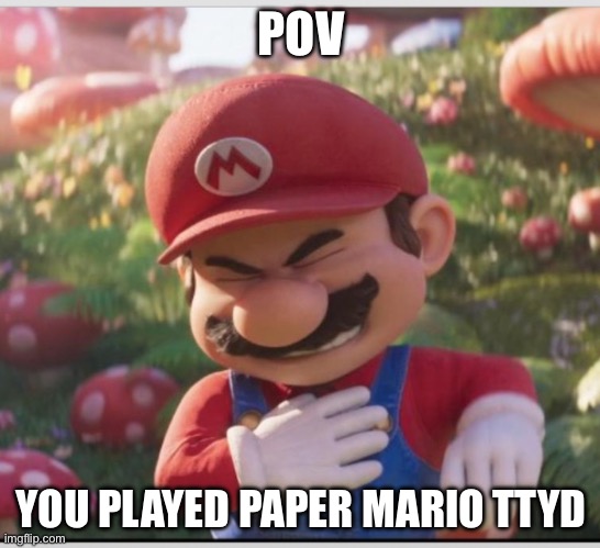 Paper Mario ttyl | POV; YOU PLAYED PAPER MARIO TTYD | image tagged in paper mario | made w/ Imgflip meme maker