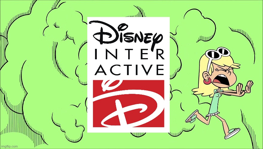 Leni runs away from Disney Interactive | image tagged in deviantart,youtube,disney,the loud house,nickelodeon,funny | made w/ Imgflip meme maker