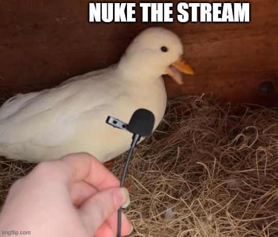 NUKE THE STREAM | made w/ Imgflip meme maker