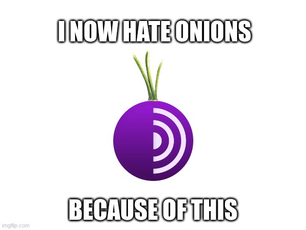 onions | I NOW HATE ONIONS; BECAUSE OF THIS | image tagged in browser,deep web | made w/ Imgflip meme maker