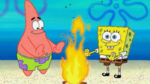 High Quality Spongebob Fire Underwater Blank Meme Template