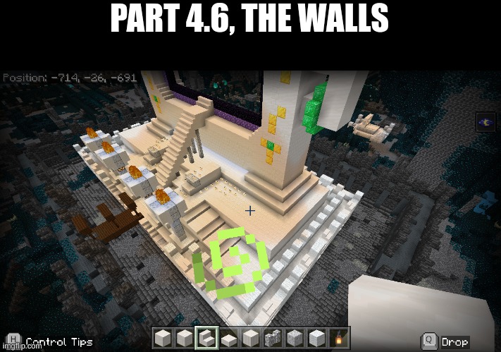 Rebuilding the ancient city part 4.6, the small walls around it | PART 4.6, THE WALLS | image tagged in minecraft,ancient city,this is gonna take a while lol | made w/ Imgflip meme maker