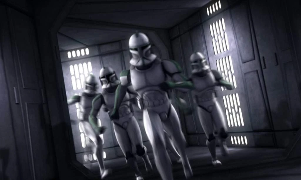 High Quality clone troopers running Blank Meme Template