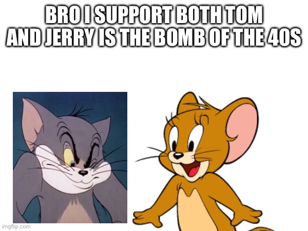 BRO I SUPPORT BOTH TOM AND JERRY IS THE BOMB OF THE 40S | made w/ Imgflip meme maker