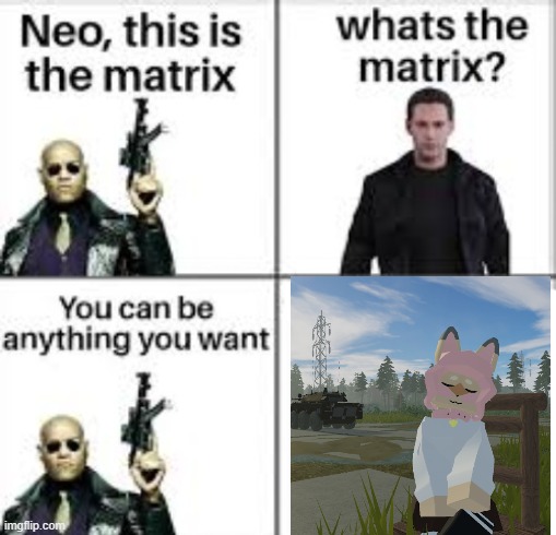 Hazels Goated | image tagged in neo this is the matrix,furry,funny,wholesome | made w/ Imgflip meme maker