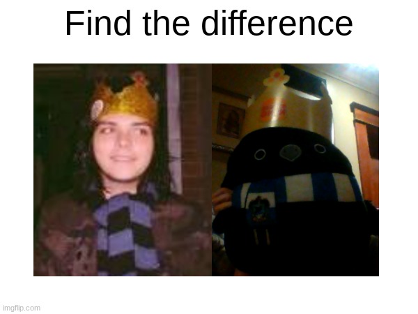 Find the difference | image tagged in gerard way,gee | made w/ Imgflip meme maker