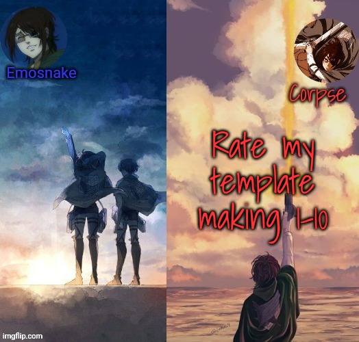 Shared Hange template | Rate my template making 1-10 | image tagged in shared hange template | made w/ Imgflip meme maker