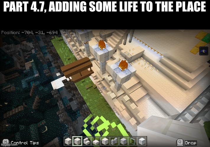 Rebuilding the ancient city part 4.7, adding some life into the place | PART 4.7, ADDING SOME LIFE TO THE PLACE | image tagged in minecraft,ancient city,this is gonna take a while lol | made w/ Imgflip meme maker