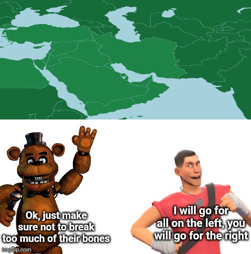 Blank White Template | Ok, just make sure not to break too much of their bones; I will go for all on the left, you will go for the right | image tagged in blank white template | made w/ Imgflip meme maker