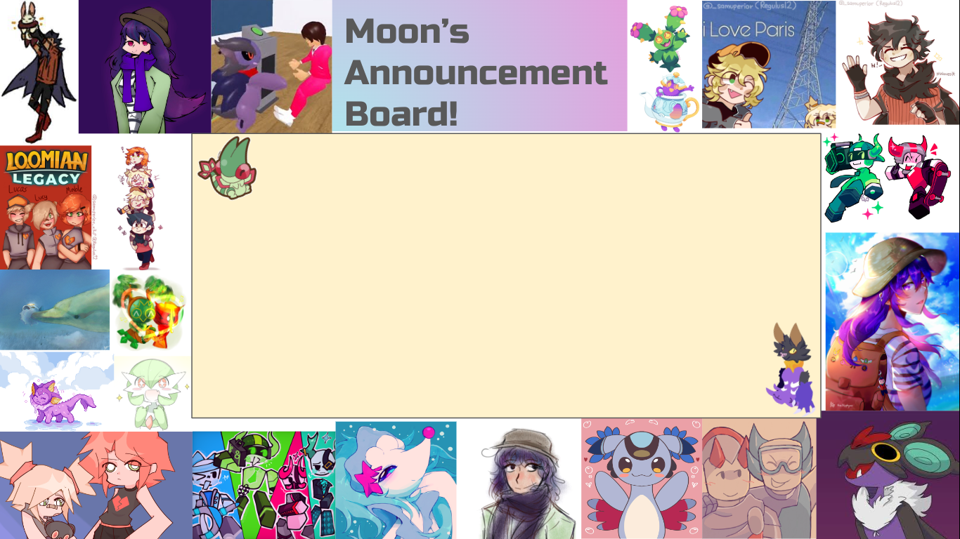 Moon's Announcement Board! Blank Meme Template