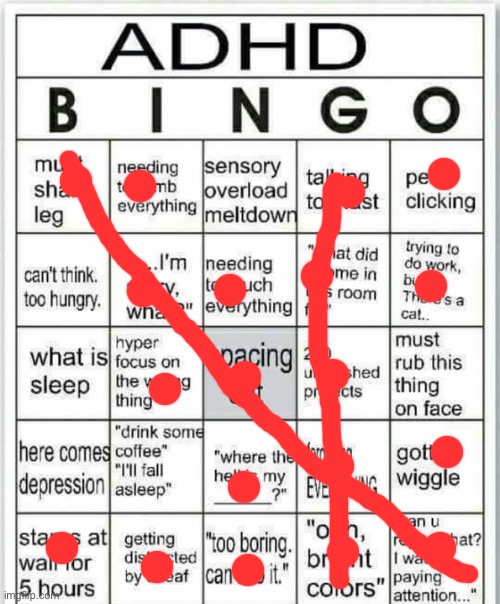 yes | image tagged in adhd bingo | made w/ Imgflip meme maker