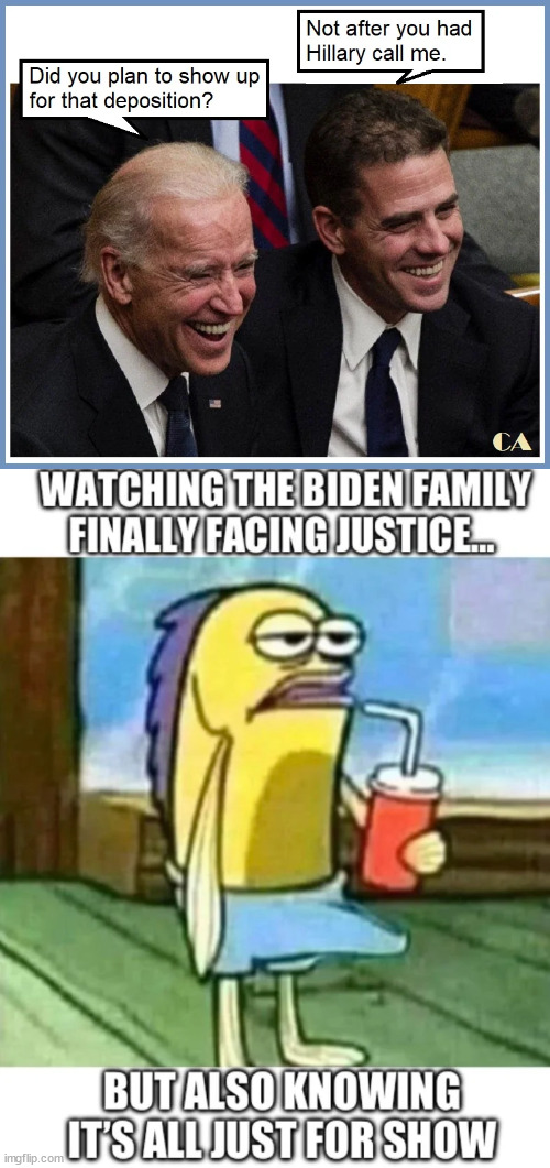No illusions... It's isn't known as the American JustUs System for nothing... | image tagged in biden,crime,family,america,injustice,system | made w/ Imgflip meme maker