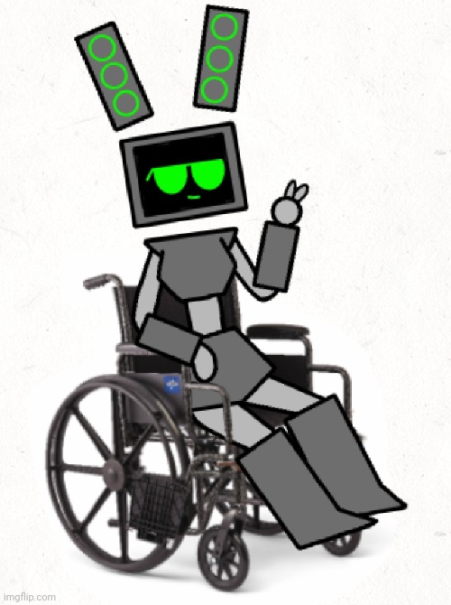 Terra got her a wheelchair and now she feels cool. Data also finally got both ears to stand up straight :D | made w/ Imgflip meme maker