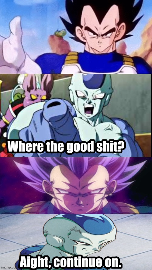 UE mid FR FR. | image tagged in frost where the good shit,ultra ego,ue,anime,vegeta,frost dbs | made w/ Imgflip meme maker
