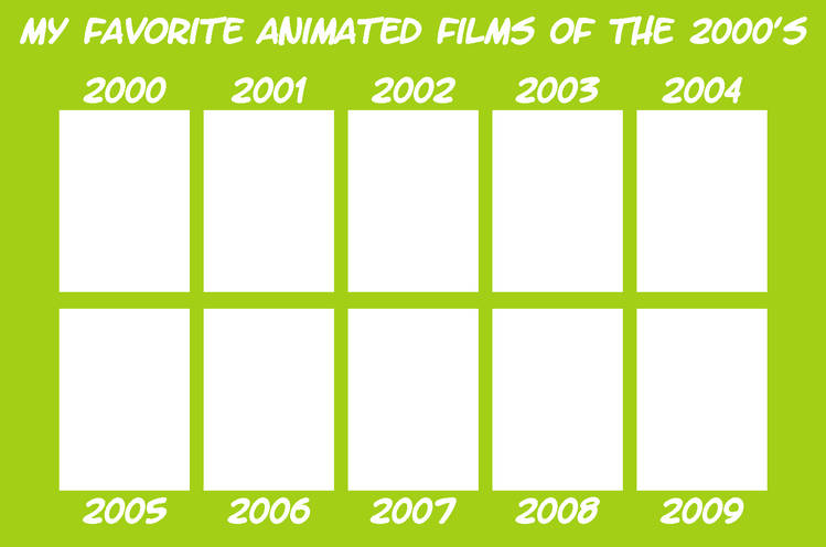 High Quality my favorite animated films of the 2000s Blank Meme Template